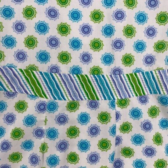 Landau Scrub Top Womens Small Blue Green Nursing Medical Uniform Short Sleeve - Picture 6 of 9